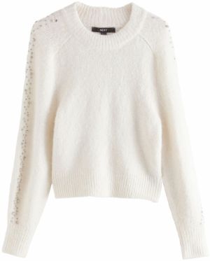 Next Sveter  strieborná / vaječná škrupina