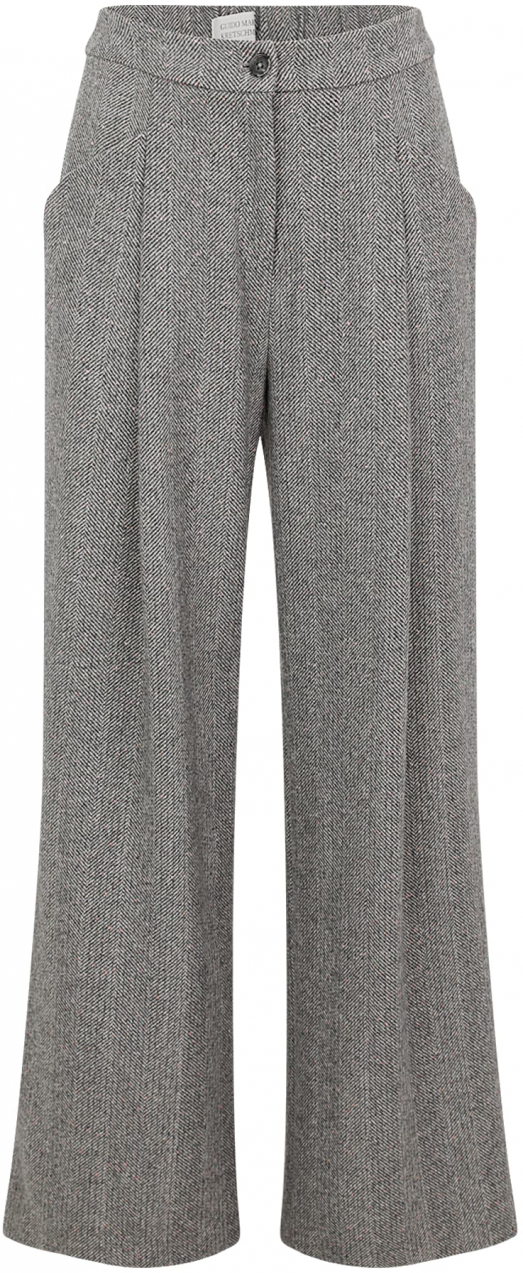 Guido Maria Kretschmer Women Plisované nohavice 'Loretta'  tmavosivá / šedobiela