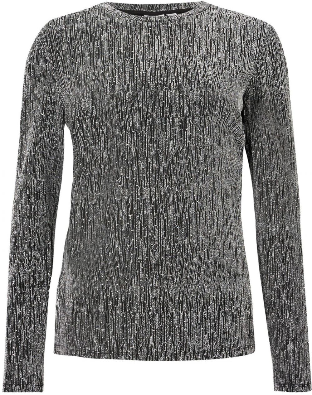 PIECES Tričko 'PCMAEVE'  antracitová / strieborná