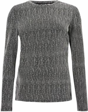 PIECES Tričko 'PCMAEVE'  antracitová / strieborná