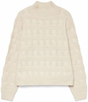 VERO MODA Sveter 'VMVIRG'  béžová