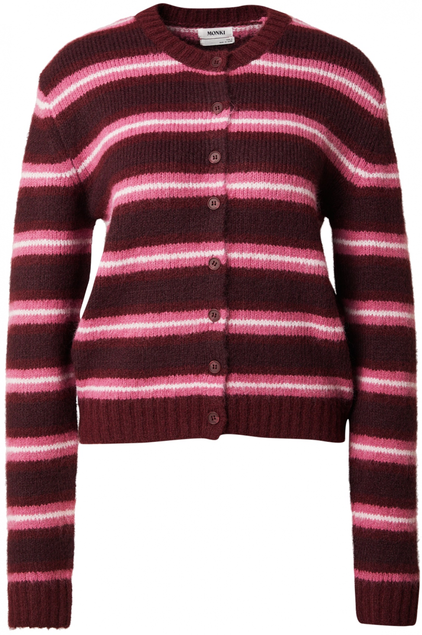 Monki Kardigán  ružová / hrdzavo červená / burgundská / biela