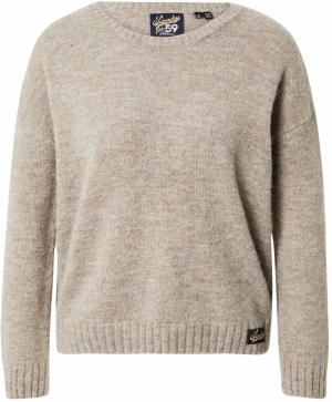 Superdry Sveter 'ESSENTIAL'  béžová melírovaná