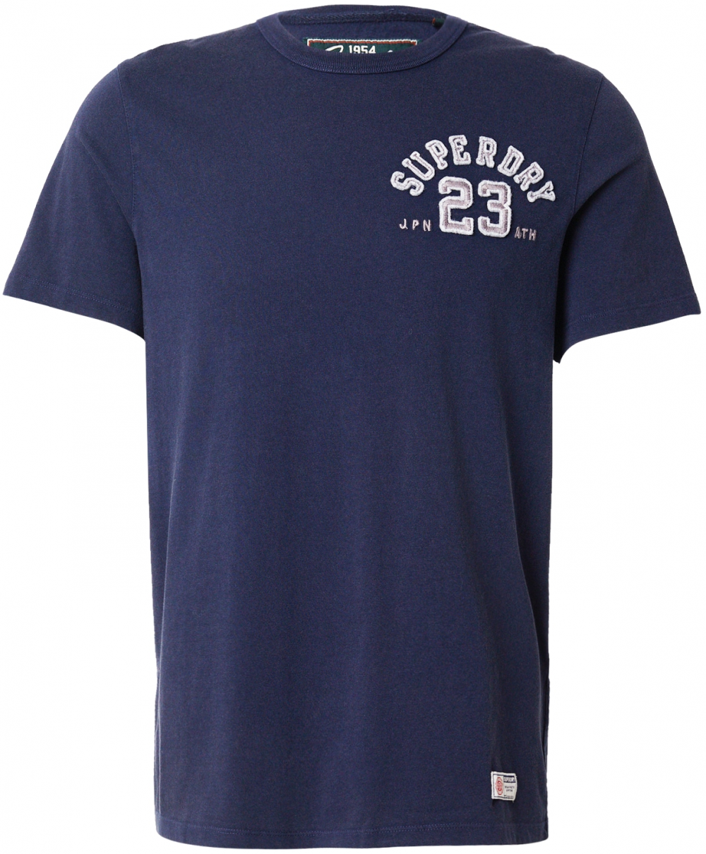 Superdry Tričko  námornícka modrá / sivá / svetlosivá / červená