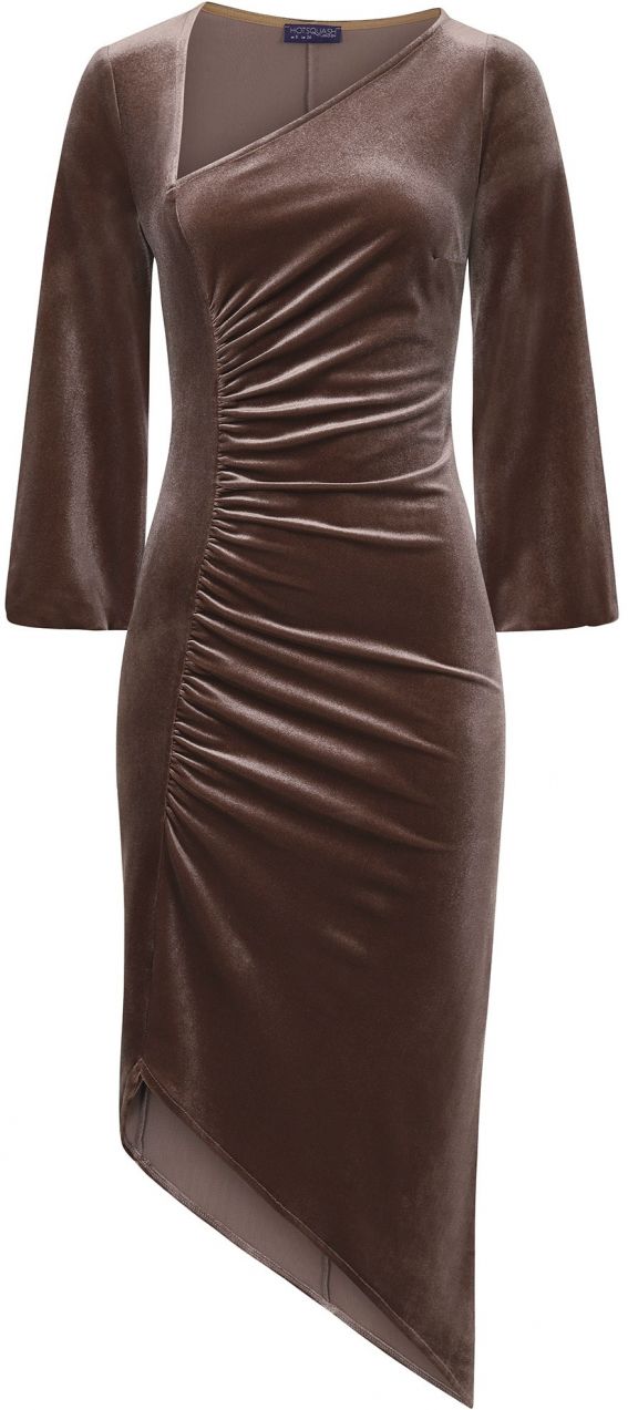 HotSquash Kokteilové šaty  hnedá