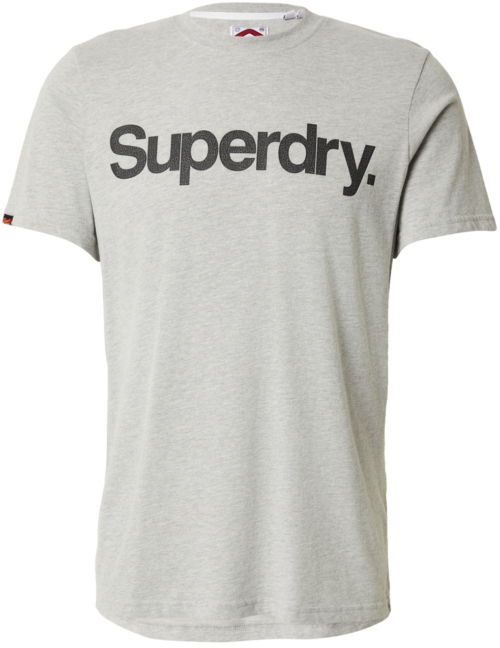 Superdry Tričko  sivá melírovaná / čierna