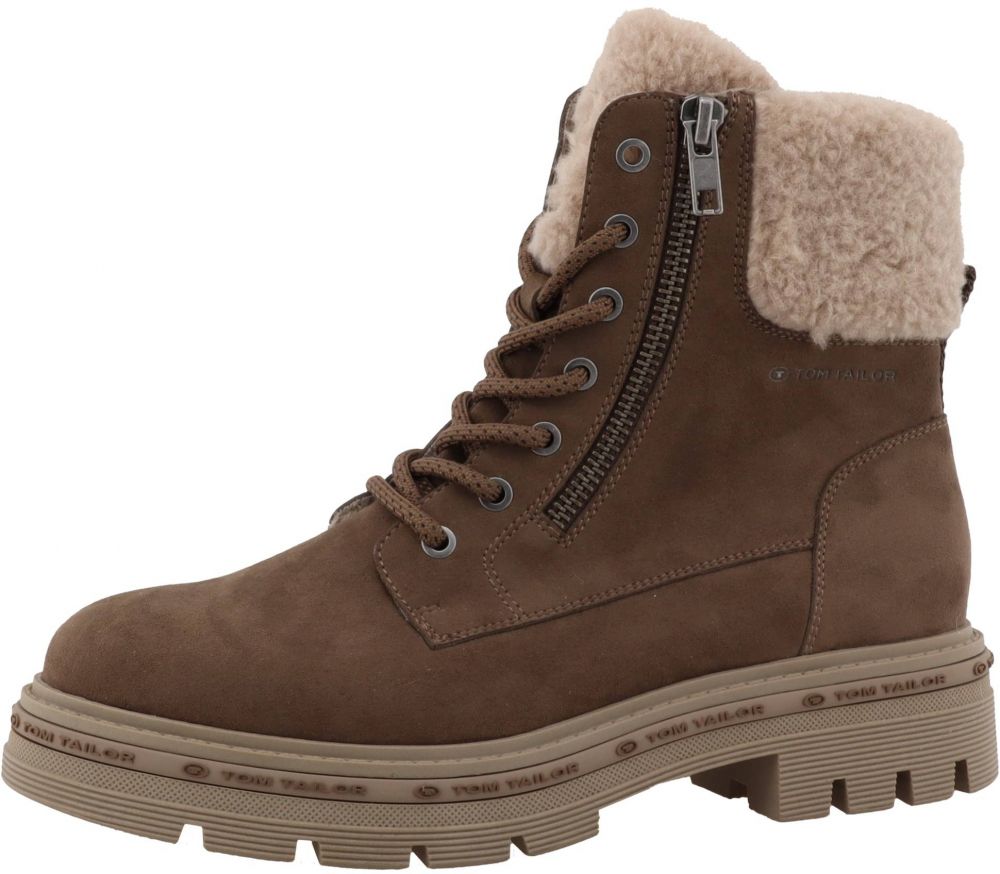 TOM TAILOR Šnurovacie členkové čižmy  hnedá / svetlohnedá