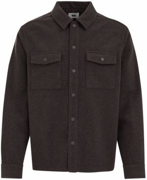 WE Fashion Košeľa  tmavohnedá