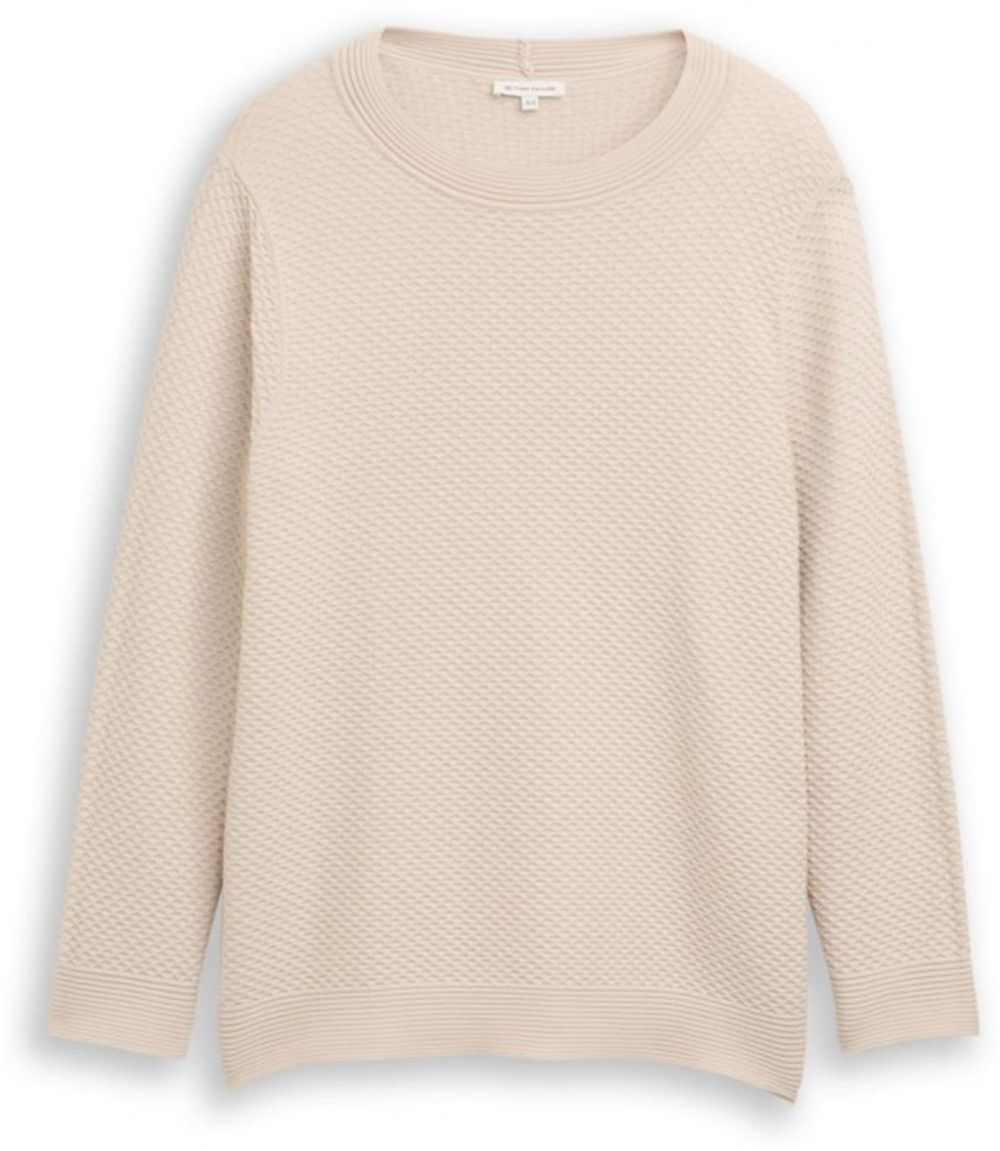 Tom Tailor Women + Sveter  kapučíno