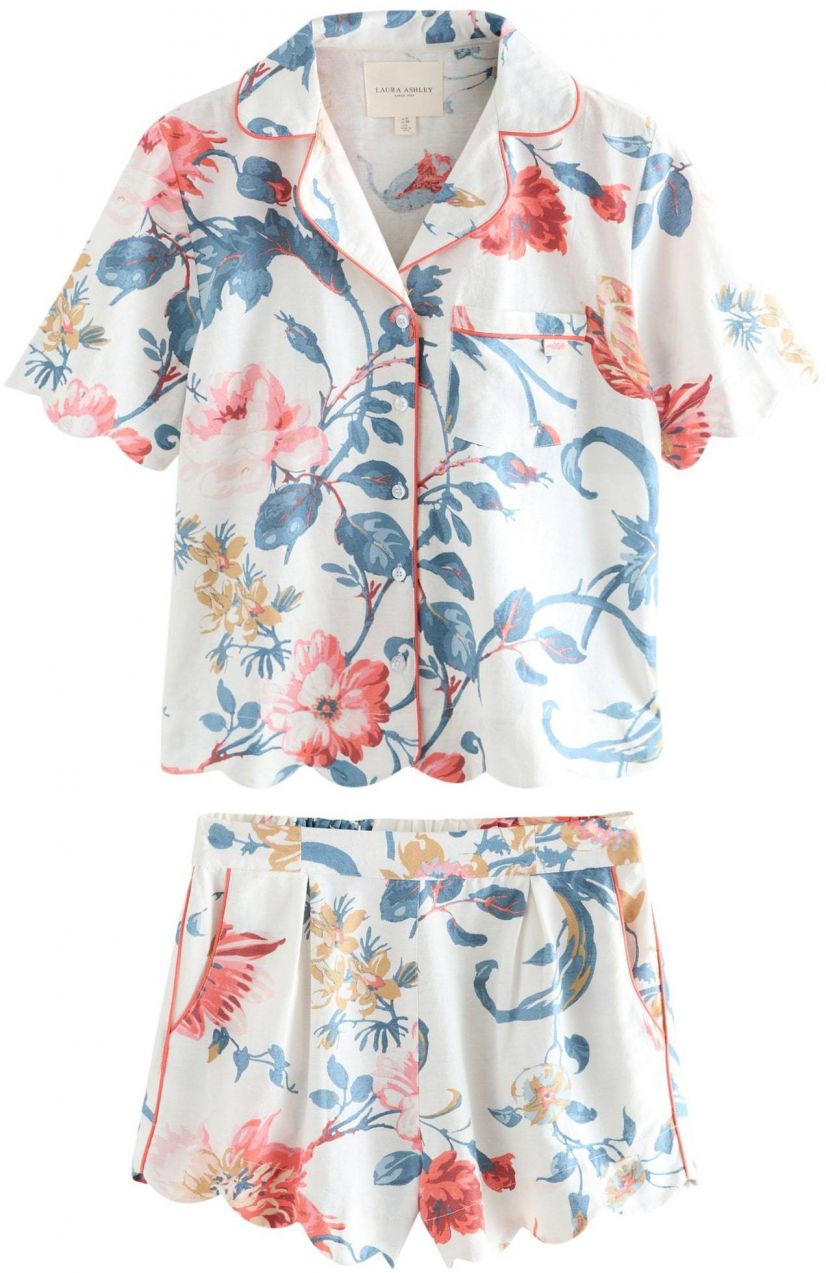 LAURA ASHLEY Kraťasy  dymovo modrá / ružová / biela