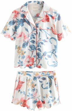 LAURA ASHLEY Kraťasy  dymovo modrá / ružová / biela