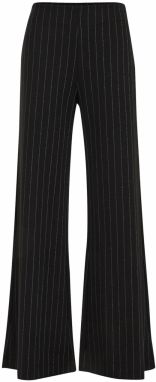 WE Fashion Nohavice  čierna / strieborná