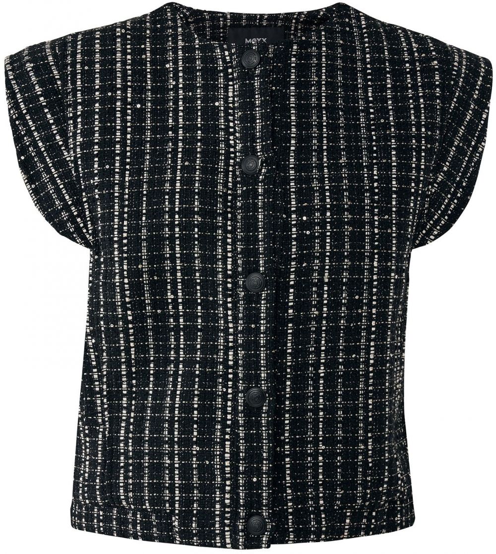 MEXX Kardigán  čierna / biela