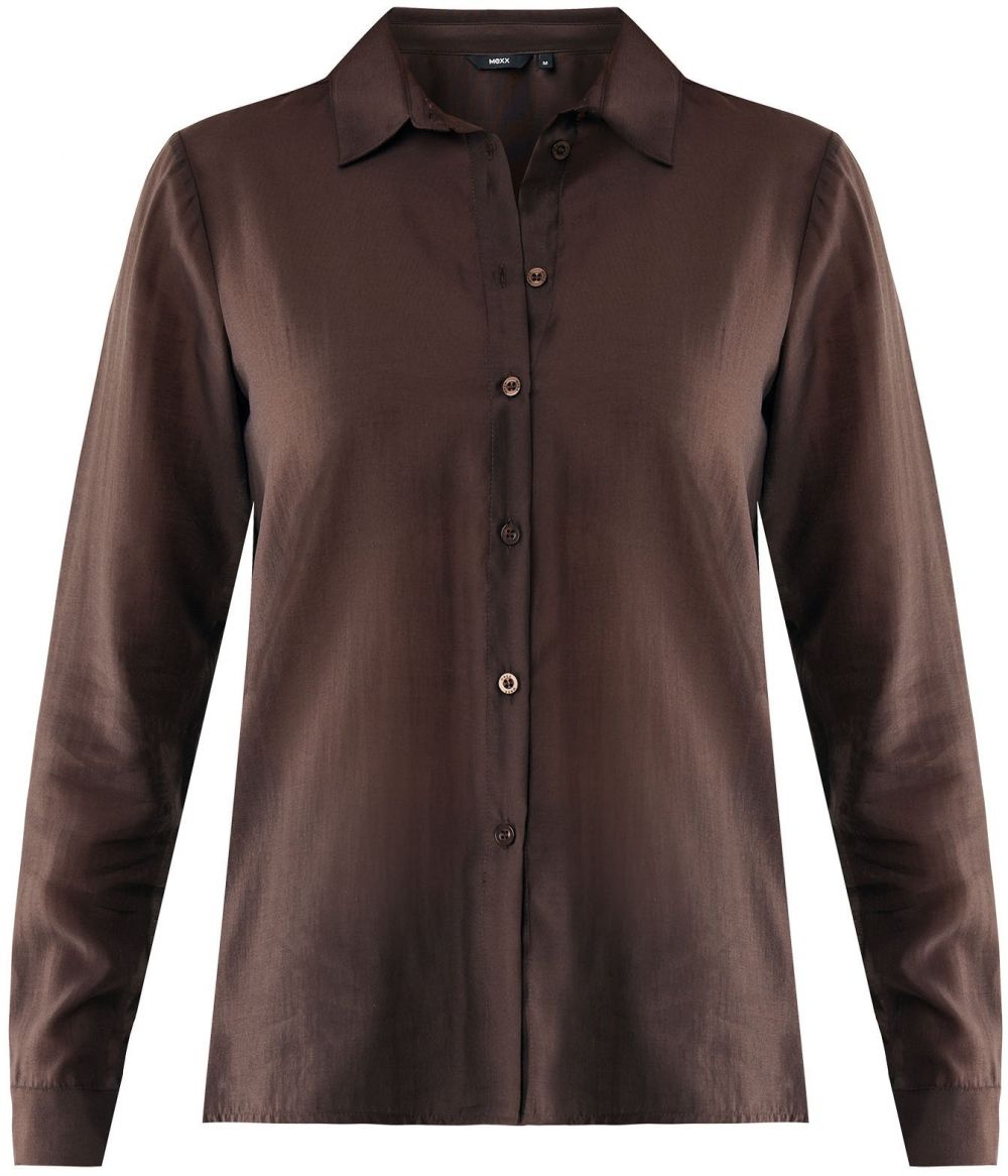 MEXX Blúzka  tmavohnedá