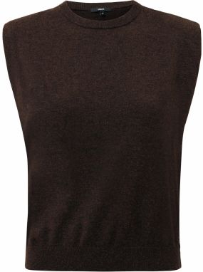 MEXX Vyšívaný top  tmavohnedá