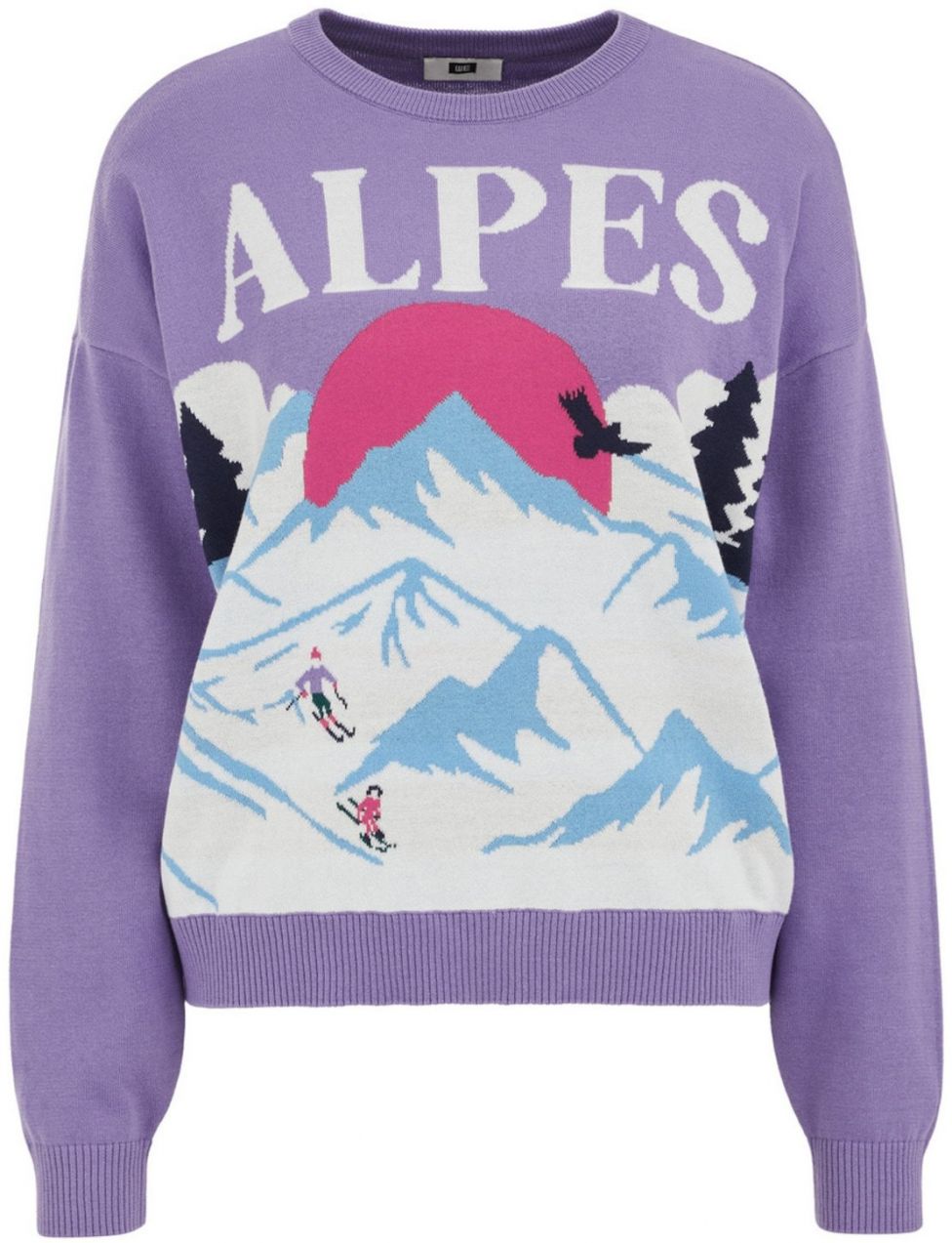 WE Fashion Sveter  svetlomodrá / levanduľová / ružová / biela