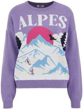 WE Fashion Sveter  svetlomodrá / levanduľová / ružová / biela