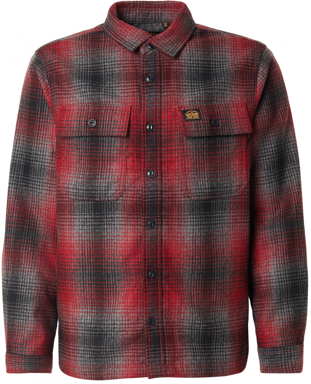 Superdry Prechodná bunda 'Miller'  sivá / červená
