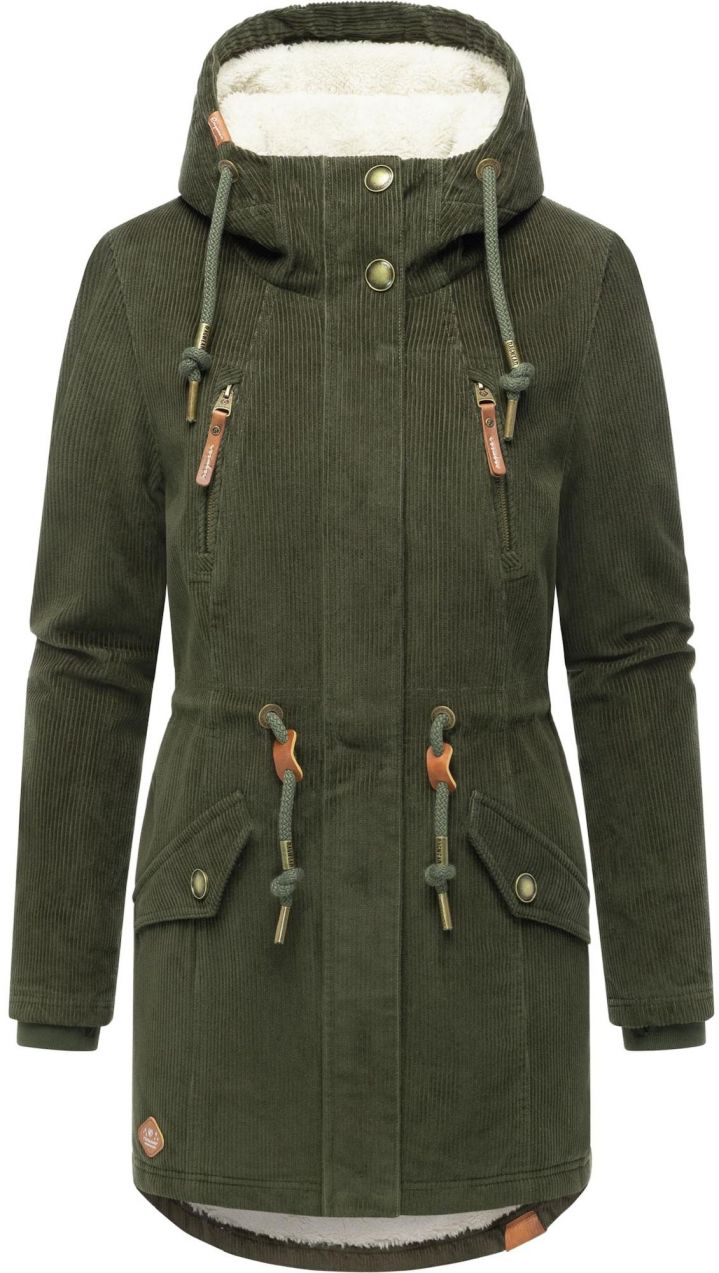 Ragwear Zimná parka 'Ellsie Cordy'  olivová
