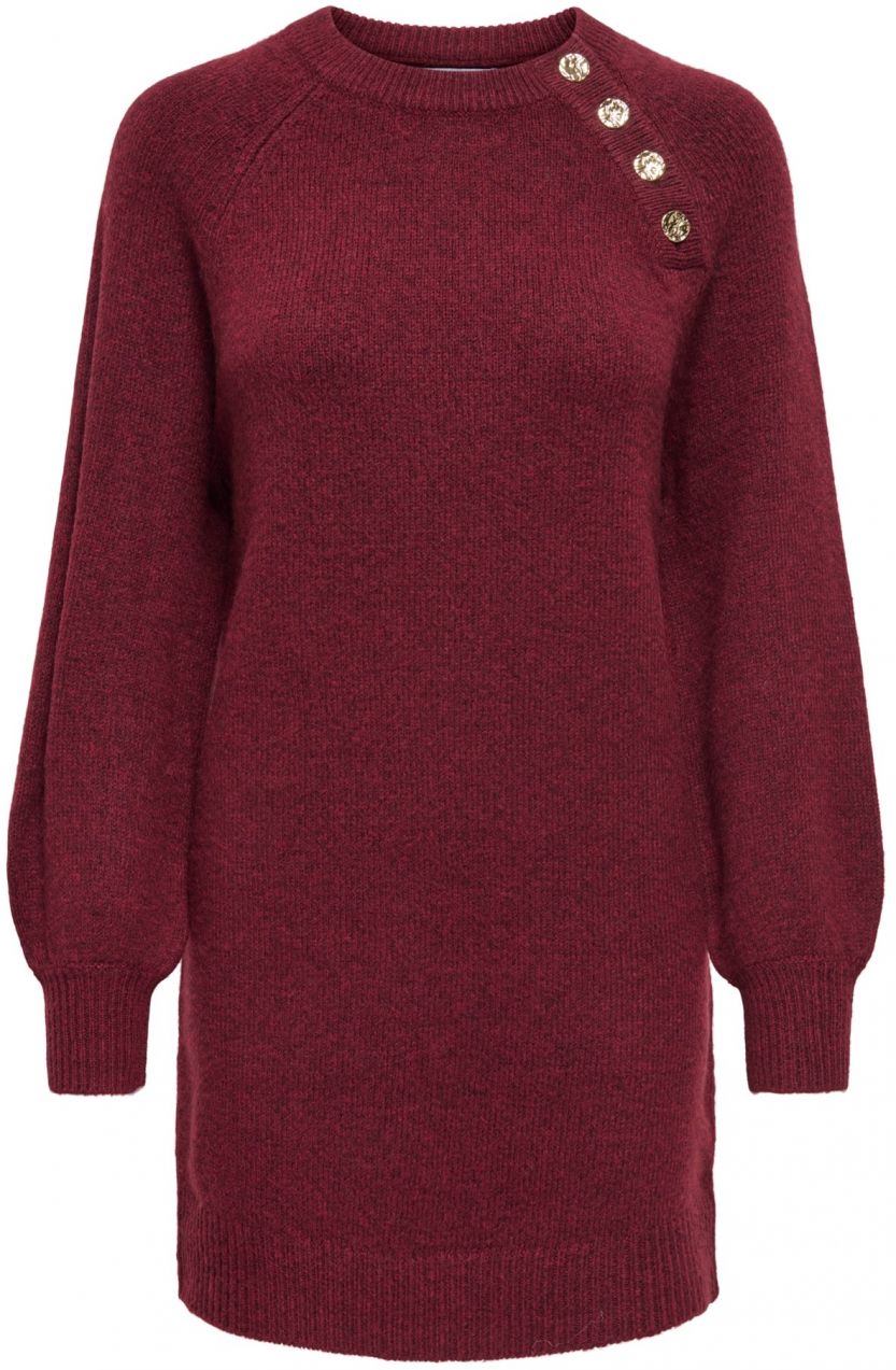 ONLY Pletené šaty 'Emma'  vínovo červená