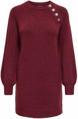 ONLY Pletené šaty 'Emma'  vínovo červená