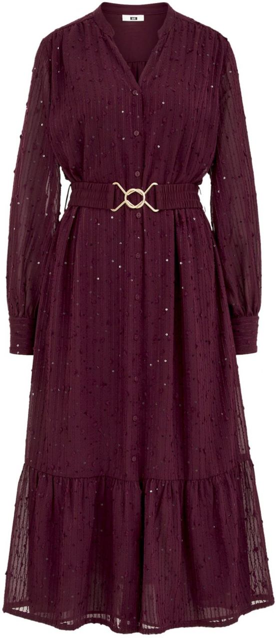 WE Fashion Šaty  baklažánová