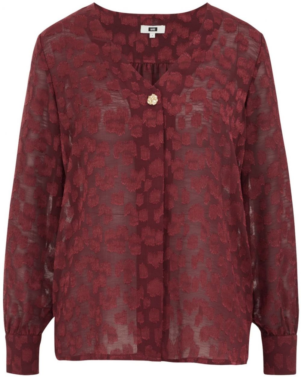 WE Fashion Blúzka  tmavočervená