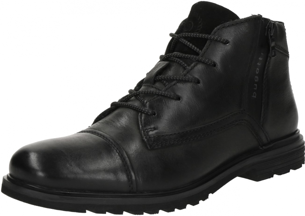 bugatti Šnurovacie čižmy 'A0U'  čierna