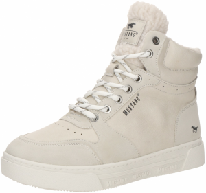 MUSTANG Šnurovacie členkové čižmy  šedobiela