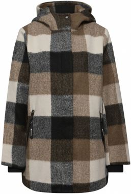 STREET ONE Prechodná bunda  hnedá melírovaná / sivá melírovaná / čierna / biela