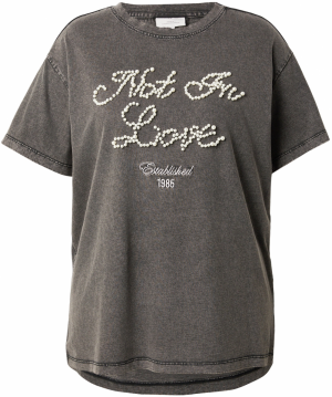 ONLY Carmakoma Tričko 'CARTULINA'  čierna melírovaná / perlovo biela