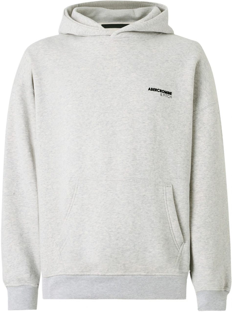 Abercrombie & Fitch Mikina  svetlosivá / čierna