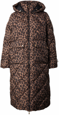 ONLY Carmakoma Zimný kabát 'CARASTI'  čokoládová / tmavohnedá / čierna