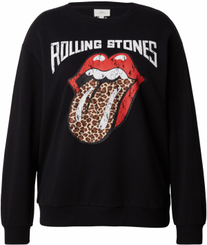 ONLY Carmakoma Mikina 'CARROLLI'  hnedá / krvavo červená / čierna / biela