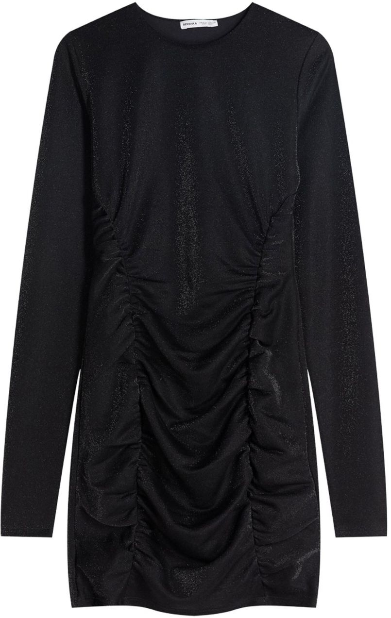 Bershka Šaty  čierna