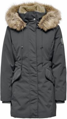 ONLY Carmakoma Zimná parka  hnedá melírovaná / sivá