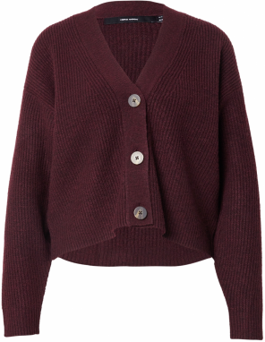 VERO MODA Kardigán  vínovo červená