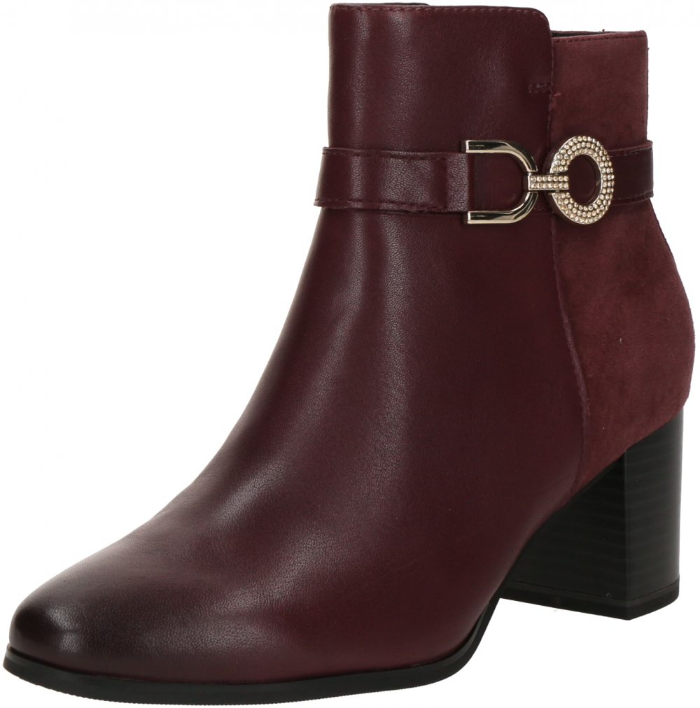 CAPRICE Členkové čižmy  bordová