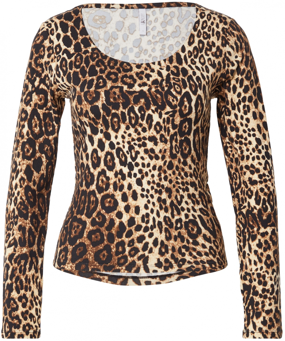 Hailys Tričko 'Ca44ssie'  krémová / svetlohnedá / čierna