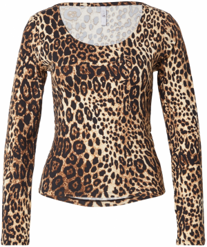 Hailys Tričko 'Ca44ssie'  krémová / svetlohnedá / čierna