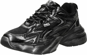 BUFFALO Nízke tenisky 'GIANNA'  čierna / strieborná