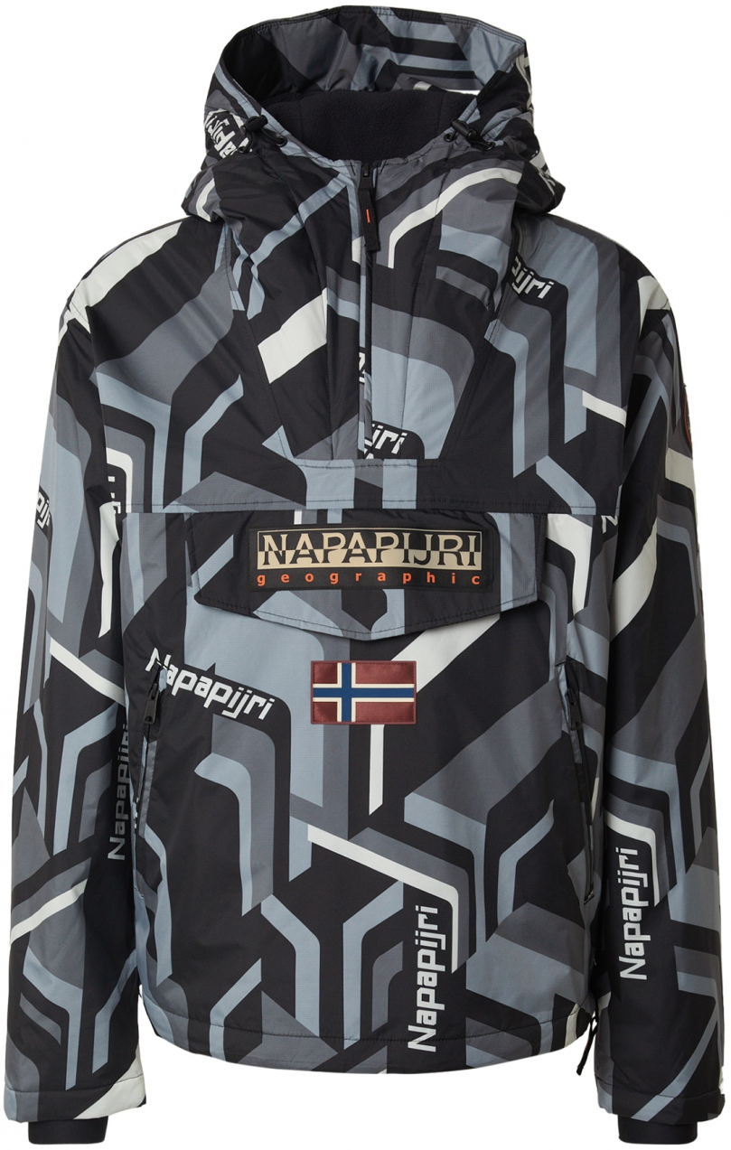 NAPAPIJRI Funkčná bunda 'RF NEXT'  sivá / svetlosivá / čierna / biela