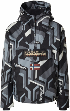 NAPAPIJRI Funkčná bunda 'RF NEXT'  sivá / svetlosivá / čierna / biela