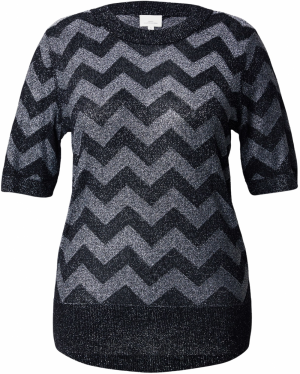 ONLY Carmakoma Sveter 'CARJILLO'  striebornosivá / čierna