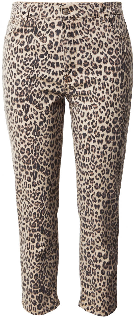 ONLY Carmakoma Džínsy  krémová / hnedá / čierna