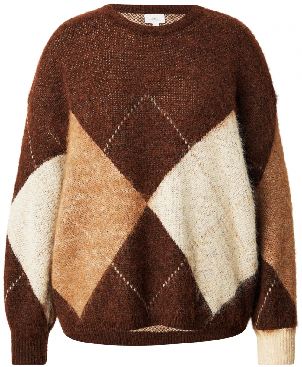 ONLY Carmakoma Sveter 'CARNoeme'  béžová / krémová / hnedá