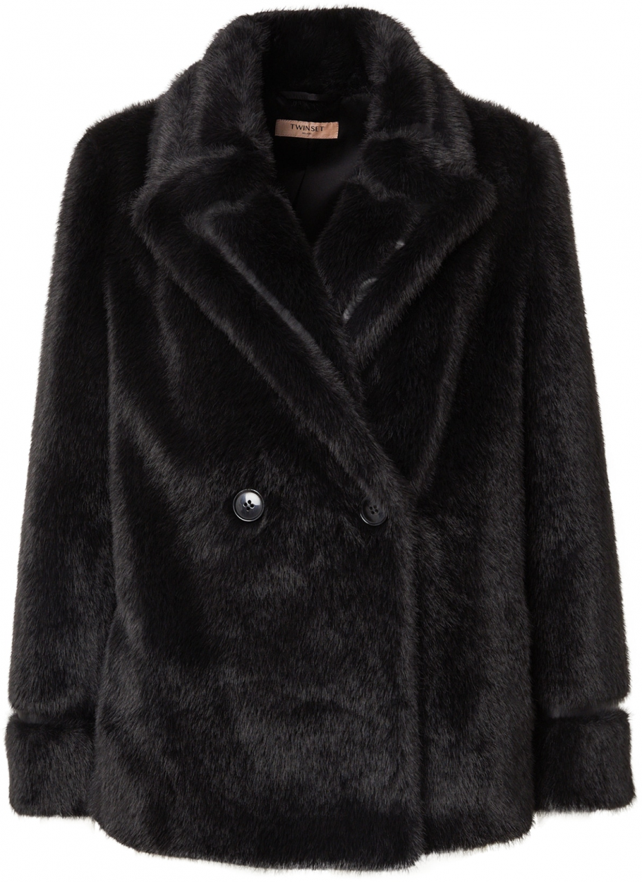 Twinset Prechodná bunda  čierna