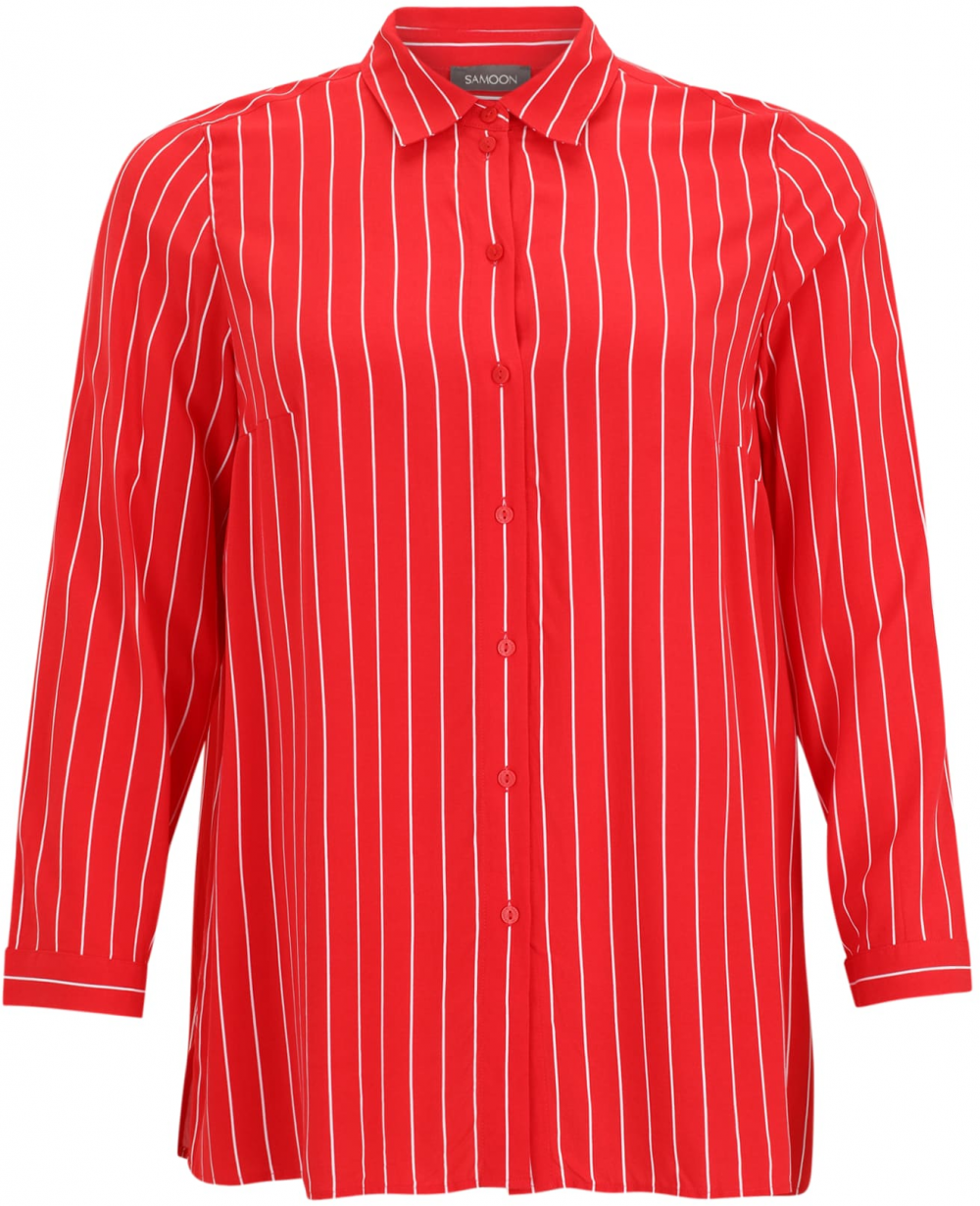 SAMOON Blúzka  červená / biela