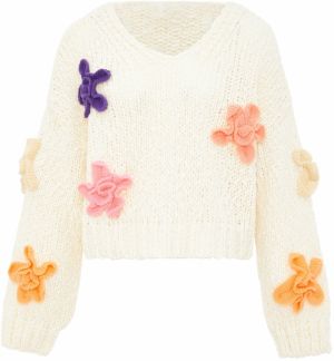 ebeeza Sveter  krémová / zmiešané farby