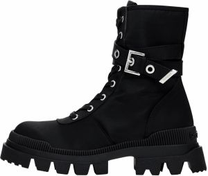 Desigual Šnurovacie členkové čižmy  čierna